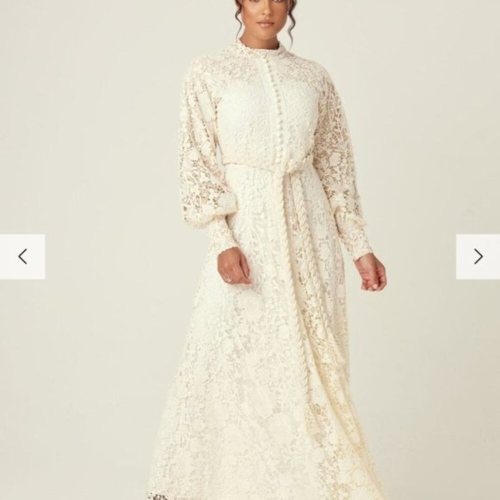 Zahraa The Label Angelina Lace Maxi Dress